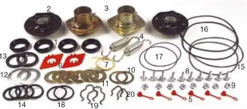 Ремкомплект тормозного вала SAF на ось SAMPA 075.542