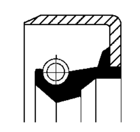 Сальник КПП (55*75*100 Corteco 12011333B