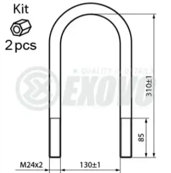 Стремянка рессоры (М24х1,5х152х295) EXOVO 28246E