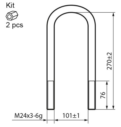 Стремянка 125xM24x270-U BPW Exovo 28249E