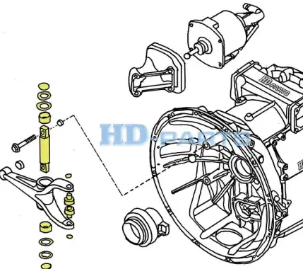 Ремкомплект вилки сцепления HD-Parts 304002