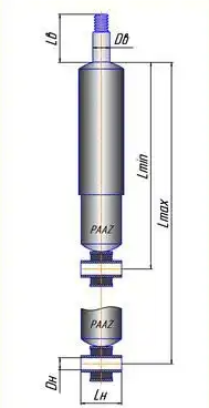 Амортизатор подвески 440-750 (35040335) PAAZ  49014P