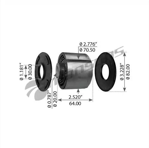 Сайлентблок кабины 20*69/72*47/63 Iveco MANSONS 790.044