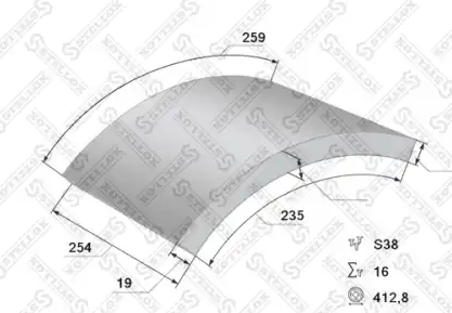 Накладки тормозные с заклепами STELLOX 85-01090-SX