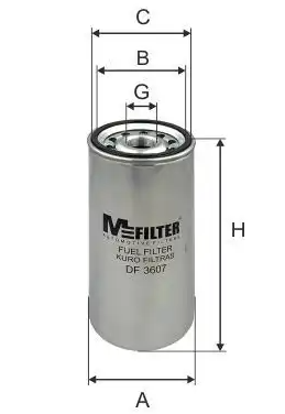 Фильтр топливный (RVI E6) MFILTER DF 3607