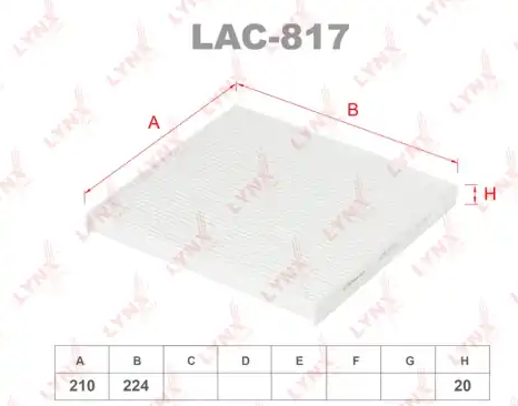 Фильтр салонный LYNXAUTO LAC-817