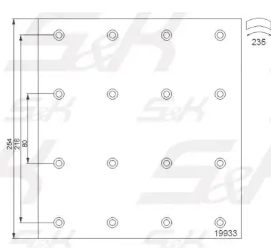 Накладки тормозные STD (413x254) SK SK1993300-01