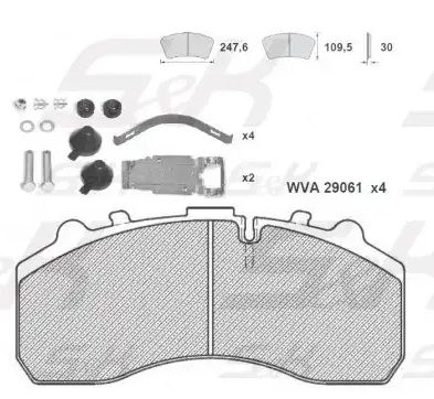 Колодки тормозные (KNORR 29061) SK SK2906102