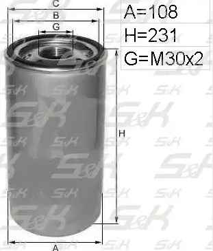 Фильтр масляный SK SK581002501