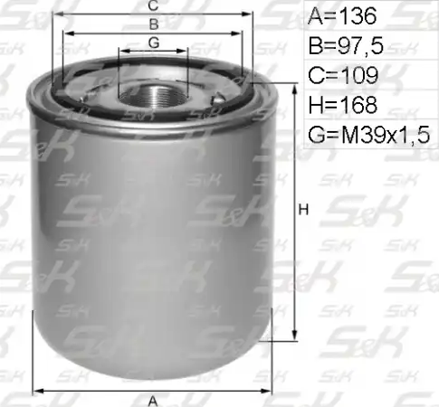 Картридж осушителя c маслоотделением SK SK593000501